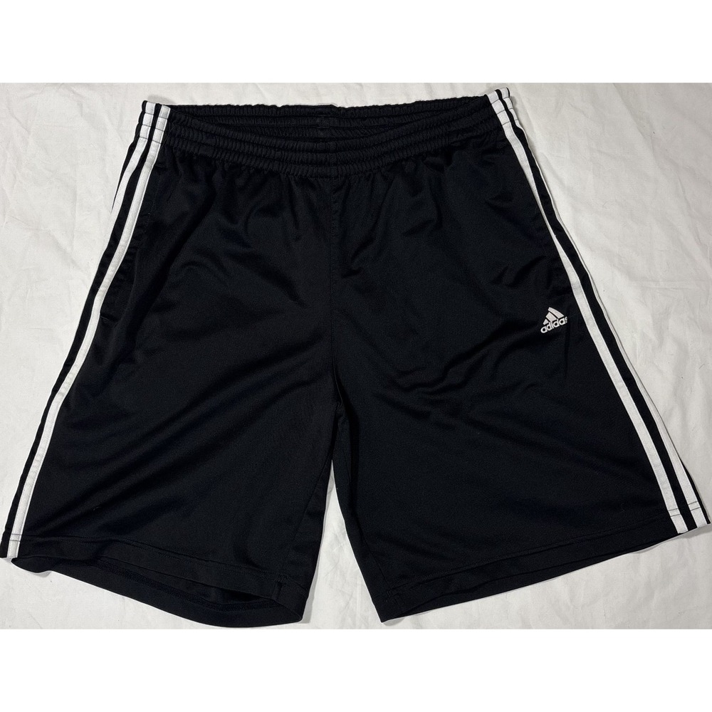Adidas Mens Train Essentials 3 Stripes Woven Shorts Black ClimaLite Athletic M